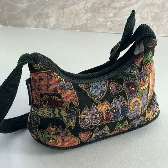 Laurel Burch Handbags - Vintage Laurel Burch Tapestry Shoulder Bag Purse Adjustable Buckle Strap Y2K